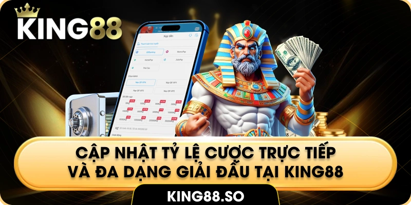 Cập nhật tỷ lệ cược trực tiếp và đa dạng giải đấu tại King88.